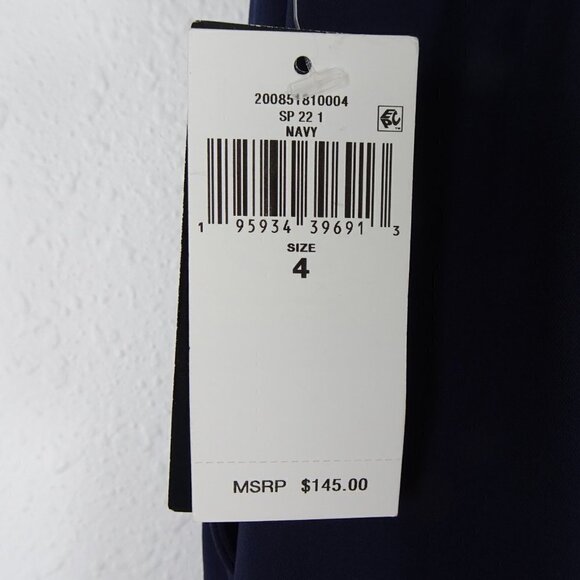 Ralph Lauren Dress Jogger Pants Women's Size 4 Blue Elastic Waist Ribbed Cuffs - Picture 8 of 11